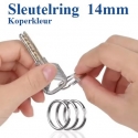 Sleutelring-14mm-Metaal-Koper
